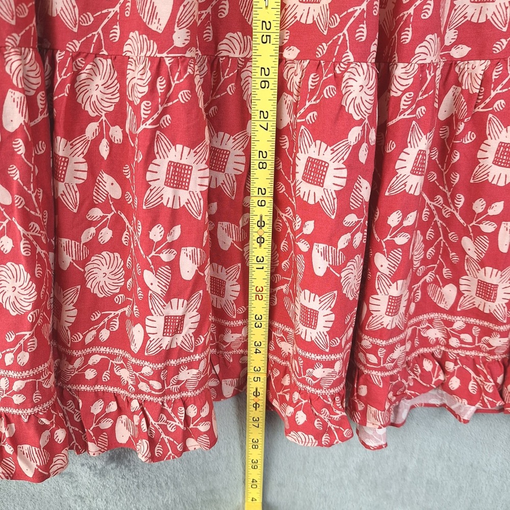 Womens Skirt Large Floral Maxi Tiered Boho Coastal Festival Cottagecore Prairie - Picture 5 of 8